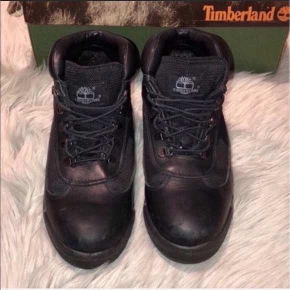 Timberland Black Leather Original Waterproof Field Winter Boots Unisex
